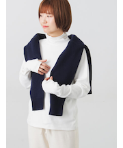 スムース起毛ハイネックカットソー