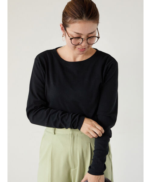 スムース起毛クルーネックカットソー