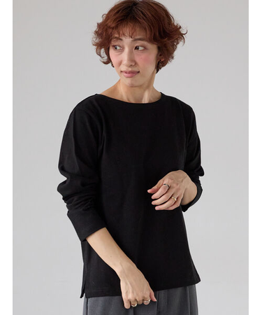 無地/ボーダー長袖カットソー