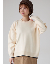 ジャカード配色ワイドニット