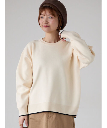 ジャカード配色ワイドニット