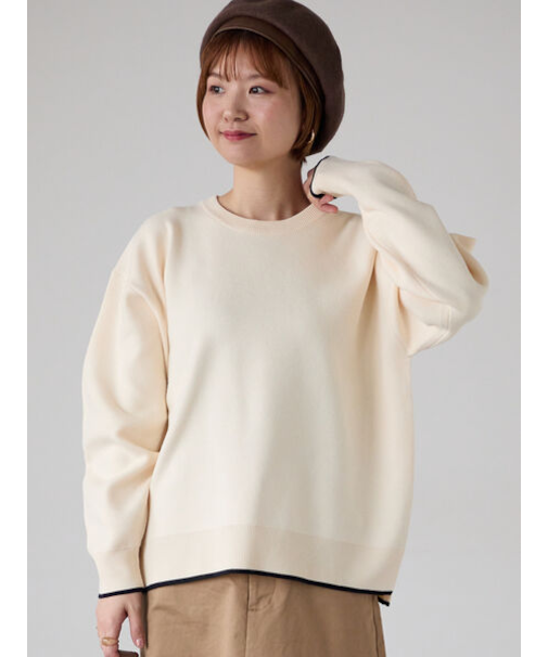 ジャカード配色ワイドニット