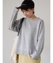 ジャカード配色ワイドニット