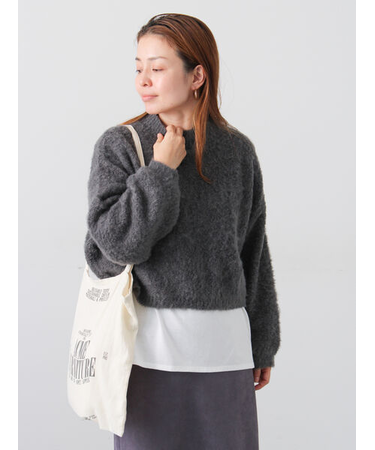 ブークレクロップドニット