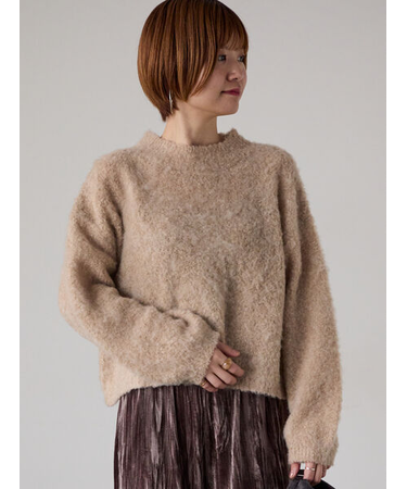 ブークレクロップドニット