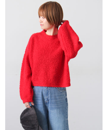 ブークレクロップドニット