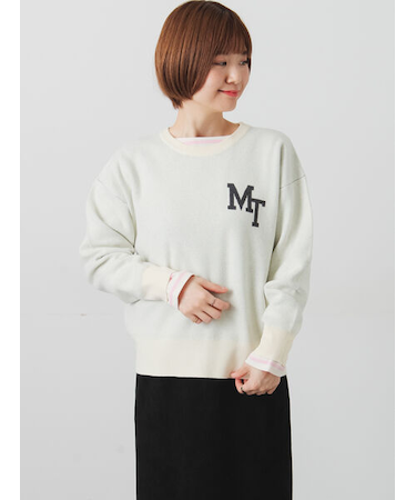 ロゴアソートジャカードニット