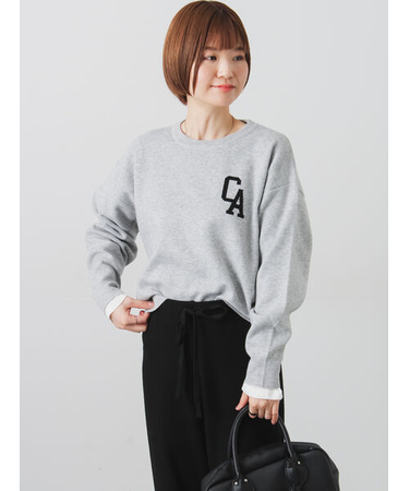 ロゴアソートジャカードニット