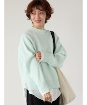 コットンタッチクルーネックニットプルオーバー