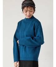 コットンタッチハイネックニットプルオーバー