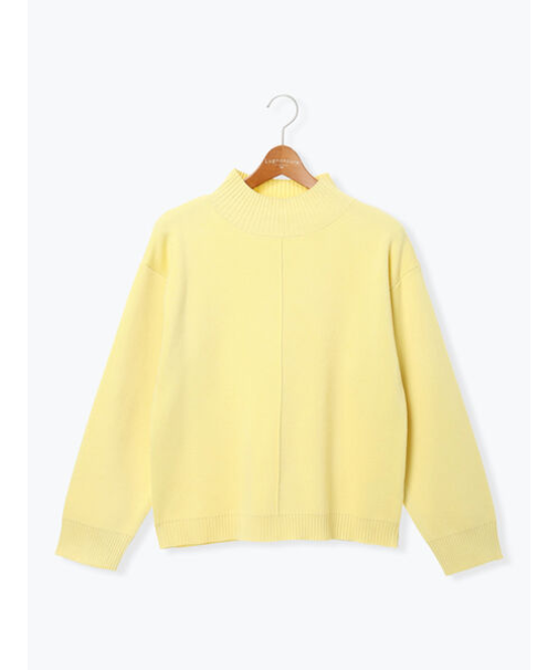 コットンタッチハイネックニットプルオーバー