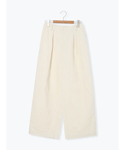 細コーデュロイタックワイドパンツ