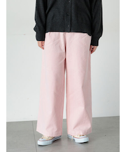 細コーデュロイタックワイドパンツ