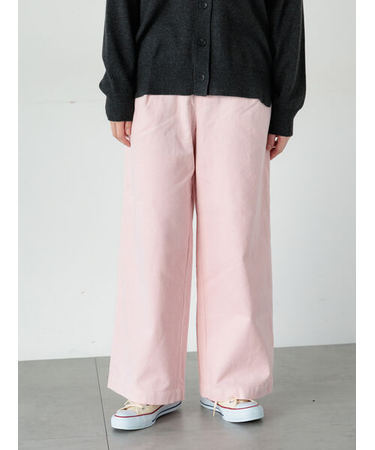 細コーデュロイタックワイドパンツ
