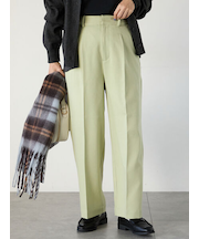 ウエストタックセンタープレスワイドパンツ