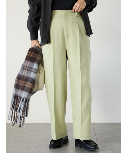 ウエストタックセンタープレスワイドパンツ