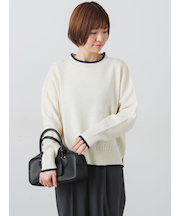 配色ガンジー風ニット