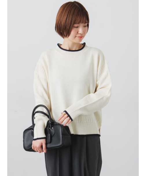 配色ガンジー風ニット