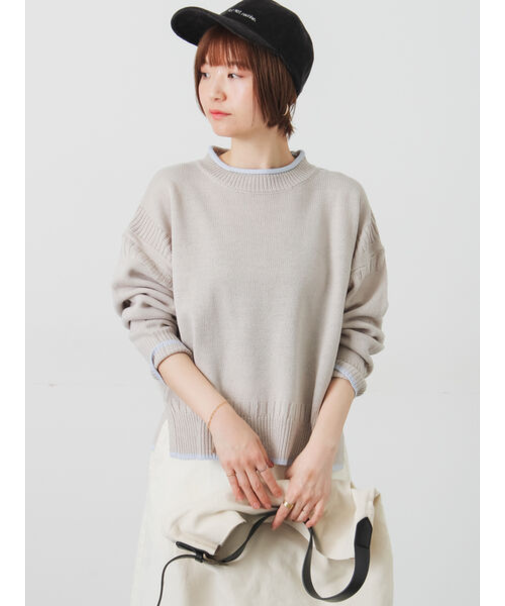 配色ガンジー風ニット