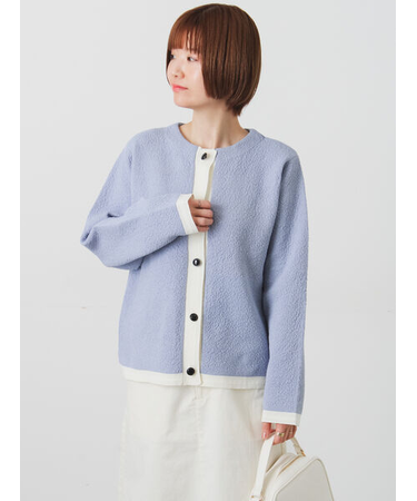 配色ニットジャケット