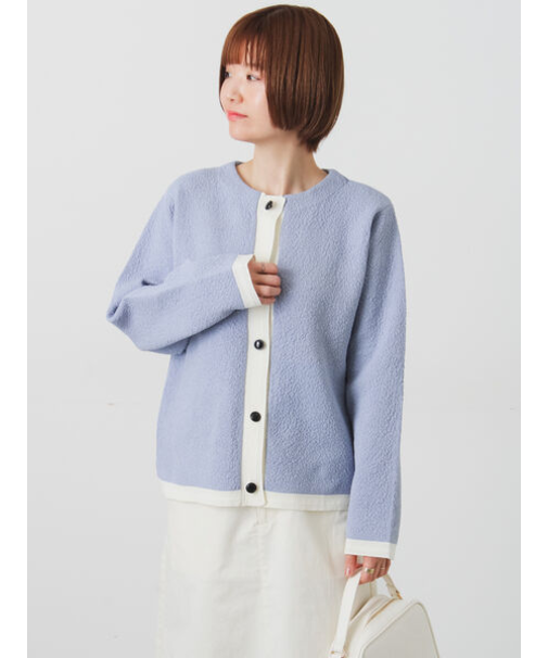 配色ニットジャケット