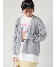 ソフトタッチニットVネックショートカーディガン