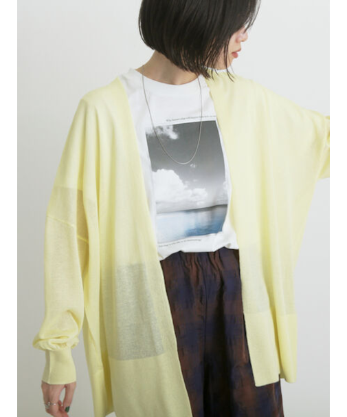 シアーロングカーディガン