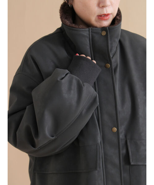 レザーライクミリタリージャケット