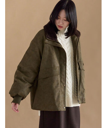 レザーライクミリタリージャケット