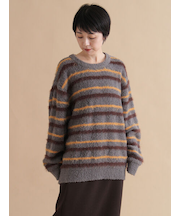 ボーダーブークレニットプルオーバー