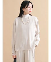 ノーカラーブラウス