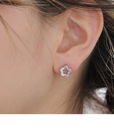 ハーフストーンデイジー ピアス2