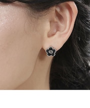 ワンカラーエポ×ビジュー ピアス
