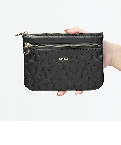 キルトフォームデイジー 2ファスナーポーチ｜マリークヮントの通販