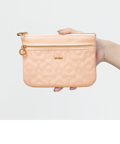 キルトフォームデイジー 2ファスナーポーチ｜マリークヮントの通販