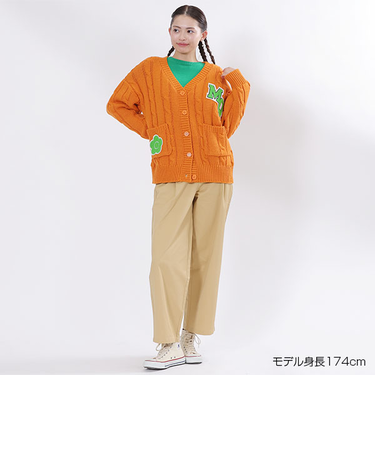 MQロゴデイジーワッペン カーディガン