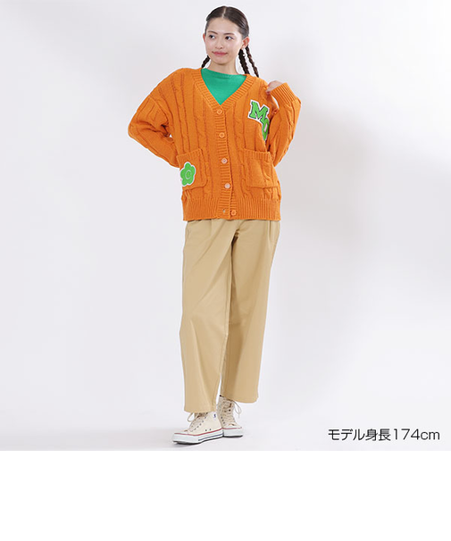 MQロゴデイジーワッペン カーディガン