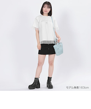 エポデイジーボタンデニムミニ スカート