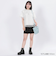 エポデイジーボタンデニムミニ スカート