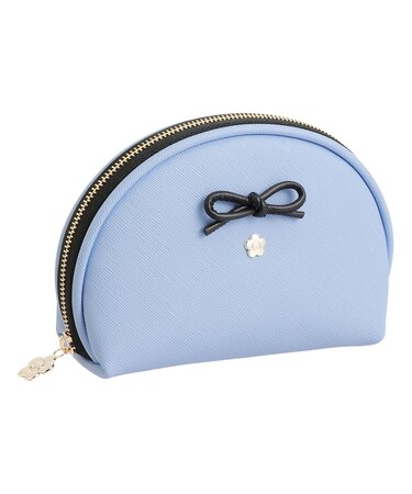 サフィアーノリボン ラウンドポーチ