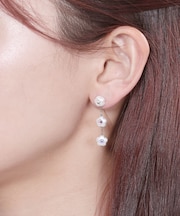 3デイジーシェイプドパール ピアス