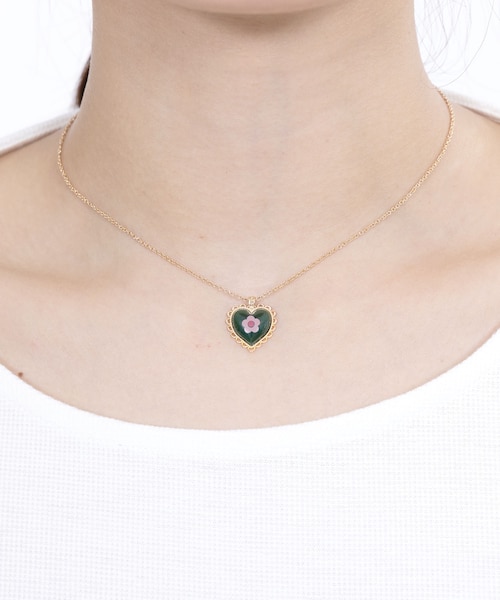 ネックレス ハート アクセサリー ヴィンテージ アンティーク ANU（アヌ）の「vintage heart necklace - ヴィンテージハート