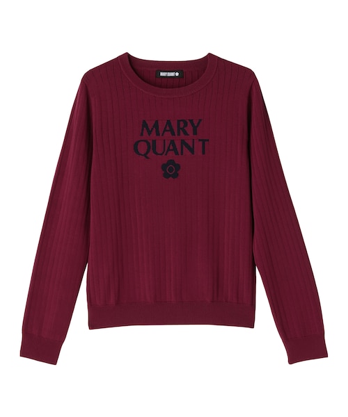MARY QUANT レトロロゴアップリケ ブルゾン MARY QUANT レトロロゴアップリケ ブルゾン ロゴリブニット プル