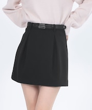 レトロロゴバックル ミニスカート
