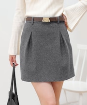 レトロロゴバックル ミニスカート