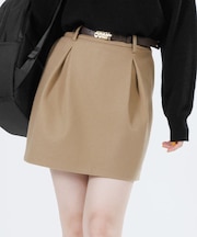 レトロロゴバックル ミニスカート