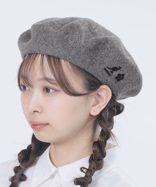 専用MARY QUANT マリークヮント ベレー帽 コットン素材 ホワイトグレー KANGOL×MQ ベレー帽｜マリークヮントの通販｜&mall（アンドモール
