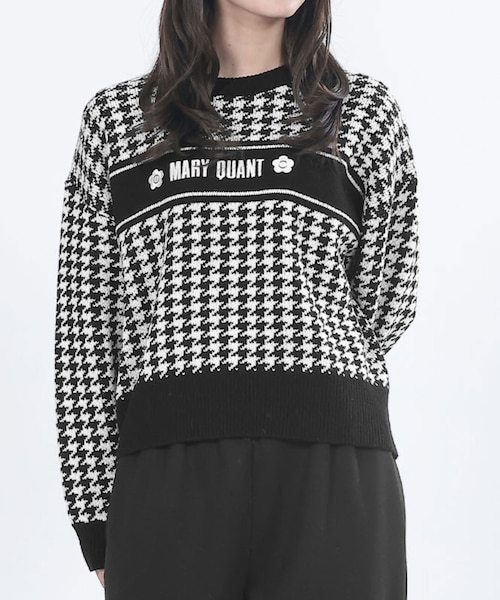 千鳥ロゴラインニット プルオーバー｜マリークヮントの通販｜&mall