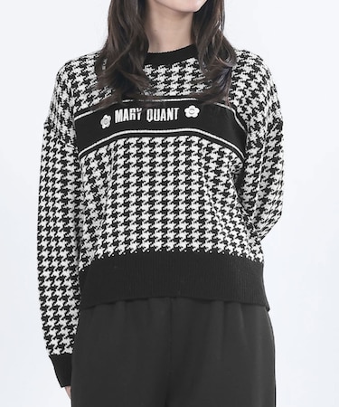 千鳥ロゴラインニット プルオーバー