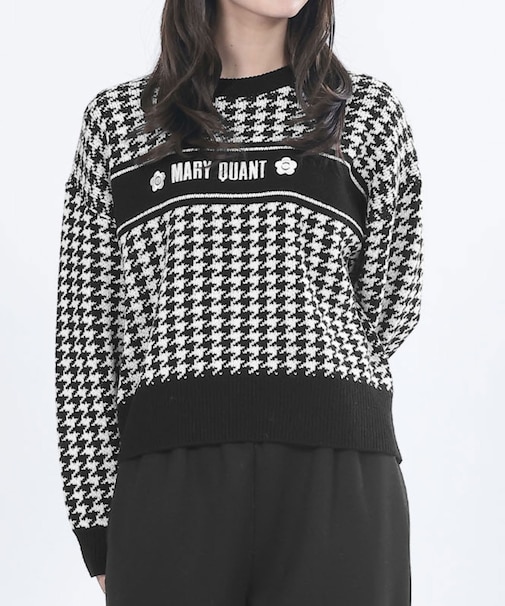 千鳥ロゴラインニット プルオーバー